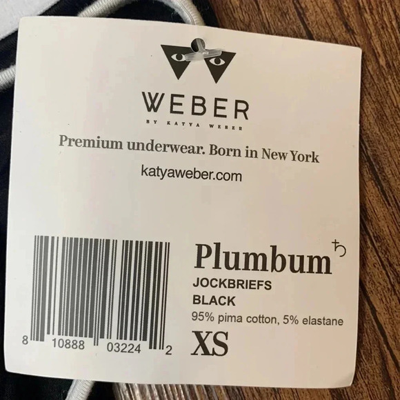 Katy Weber Jock Briefs Underwear Black & White  Pima Cotton X-Small. New - Picture 6 of 7